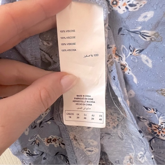 ADDITION ELLE - Off The Shoulder, Cold Shoulder, Button-Up Floral Ruffle Blouse - Picture 9 of 11